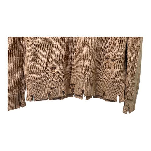 Distressed Ambiance Apparel Mauve Crocheted Long Sleeve Sweater Size M NWOT - Picture 4 of 8